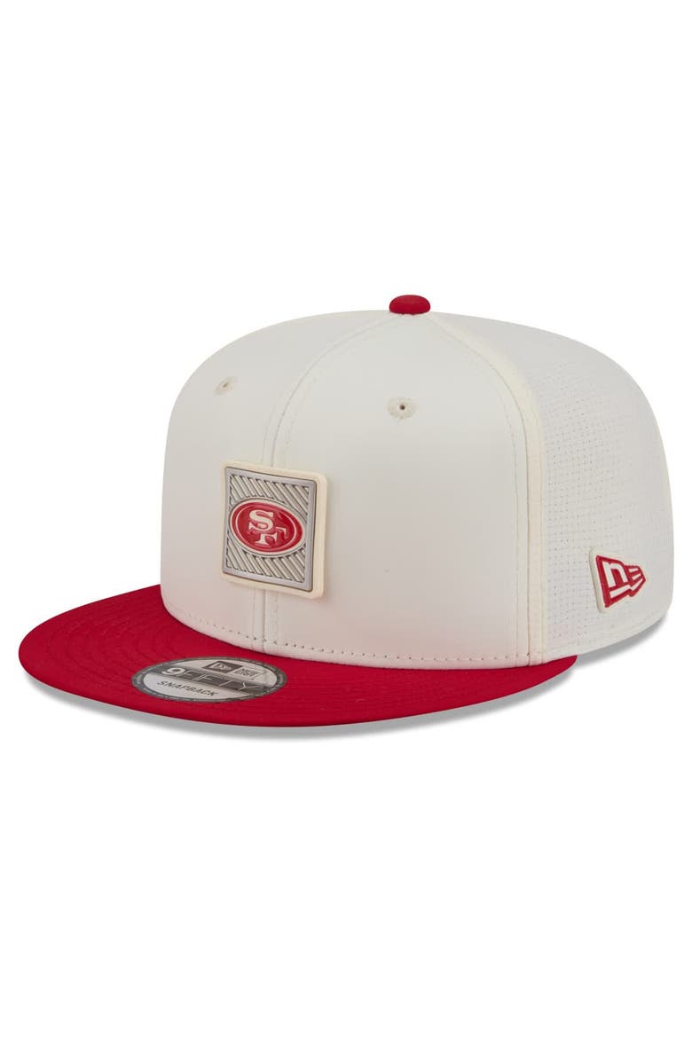 Men's New Era  Cream/Scarlet San Francisco 49ers 2026 NFL Training Camp 9FIFTY Snapback Hat, Alternate, color, Cream