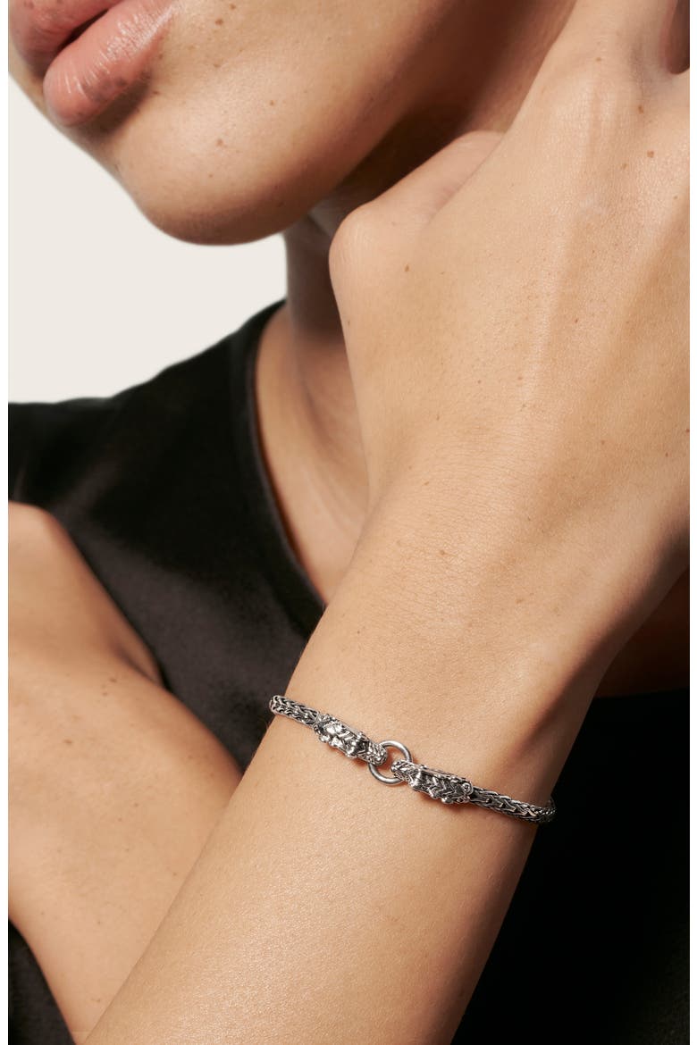 Legends Naga Blue Sapphire Station Bracelet, Alternate, color, SILVER