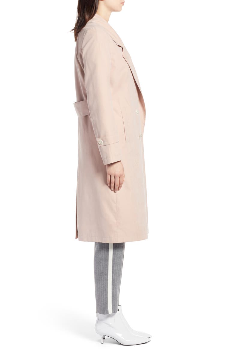 Double Breasted Trench Coat, Alternate, color, BLUSH