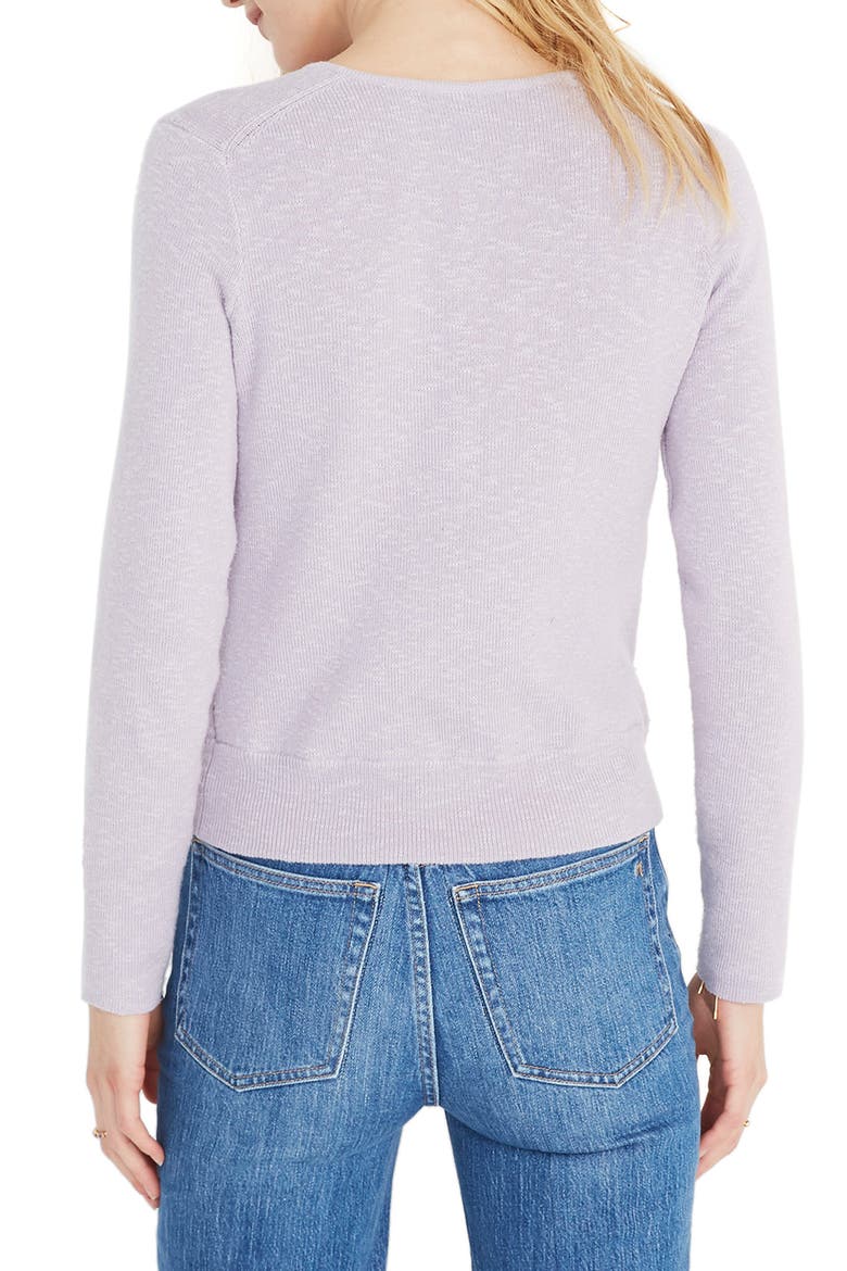 Wrap Front Pullover Sweater, Alternate, color, SUNDRENCHED LILAC
