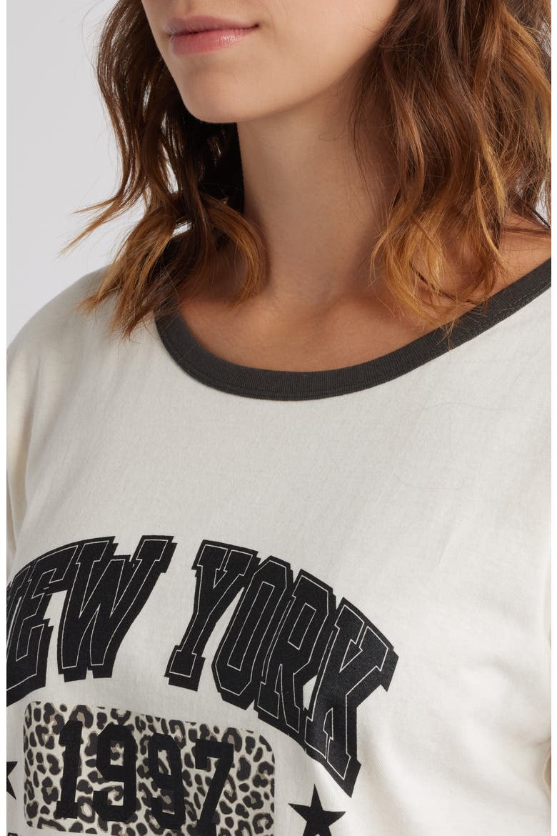 NY College Team Cotton Graphic T-Shirt, Alternate, color, MARSHMALLOW
