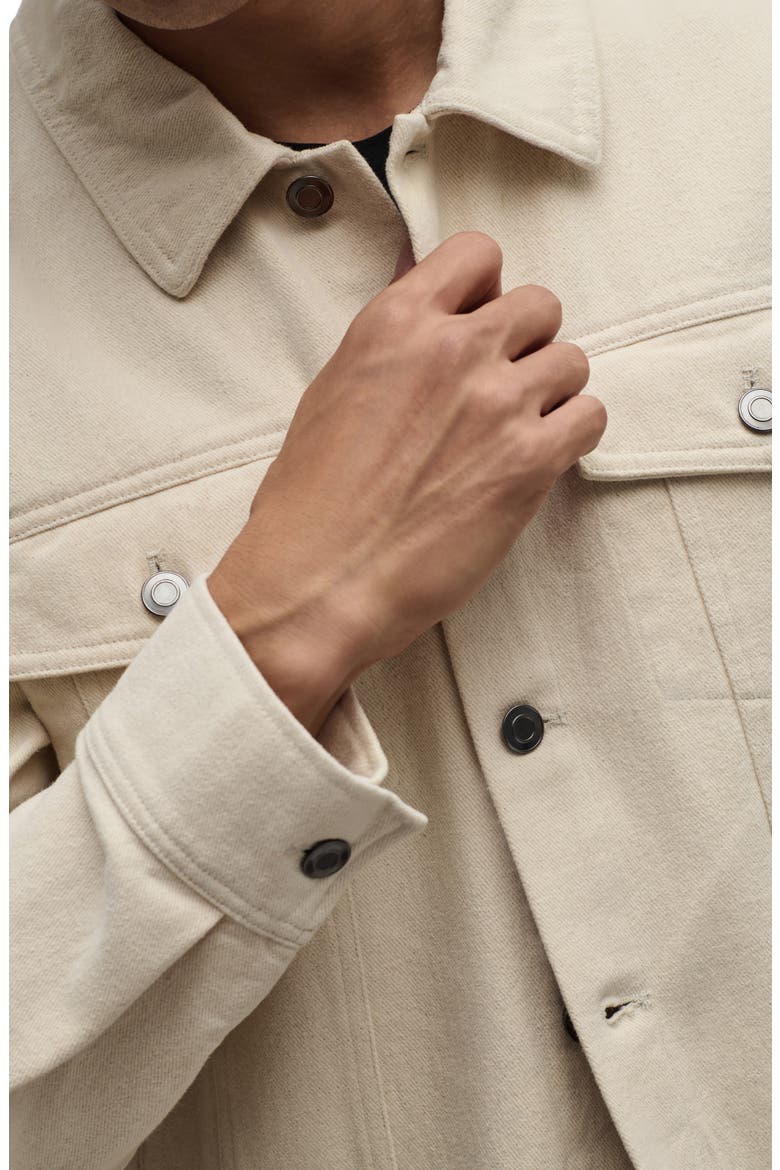 Brushed Cotton Twill Trucker Jacket, Alternate, color, CANVAS