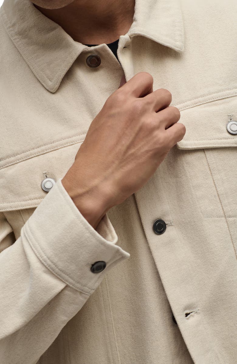 Barefoot Dreams<sup>®</sup> Brushed Cotton Twill Trucker Jacket, Alternate, color, Canvas