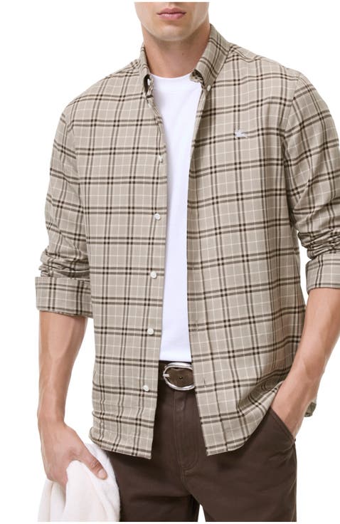 Relaxed Fit Check Cotton Shirt