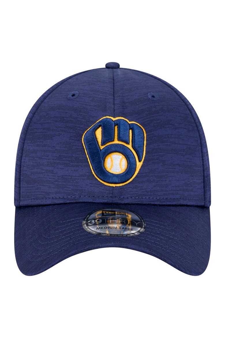 Men's New Era Navy Milwaukee Brewers Tech 39THIRTY Flex Hat, Alternate, color, Navy