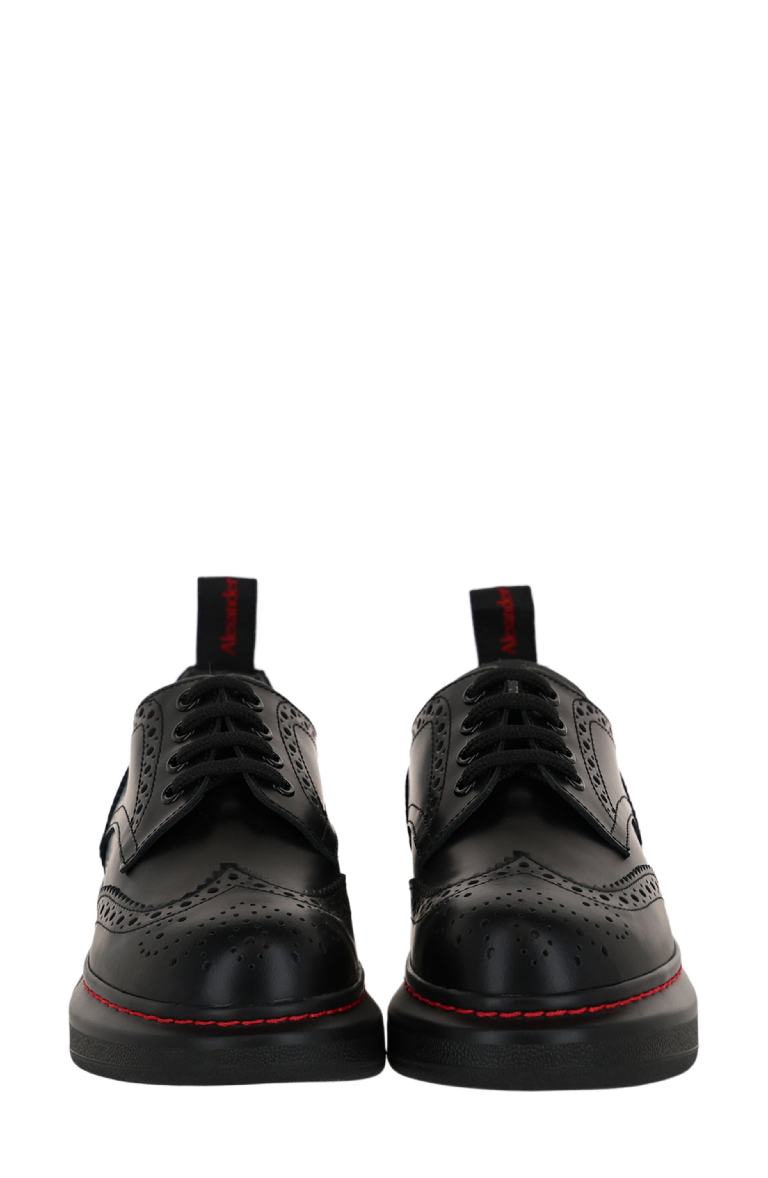 McQueen Liquid Brogue Derby, Alternate, color, Black