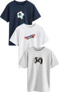 NEXT Kids' Gamer Assorted 3-Pack Cotton T-Shirts