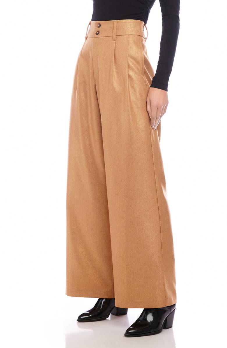 FIFTEEN TWENTY Sadie High Waist Wide Leg Pants, Alternate, color, Camel