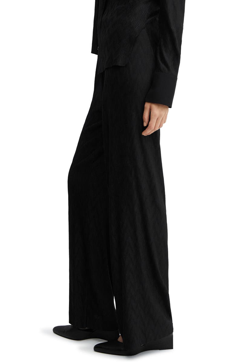 MANGO Textured Wide Leg Pants, Alternate, color,
