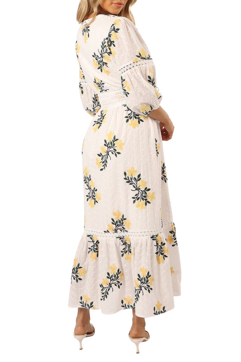 Christie Floral Print Dress, Alternate, color, WHITE YELLOW FLORAL