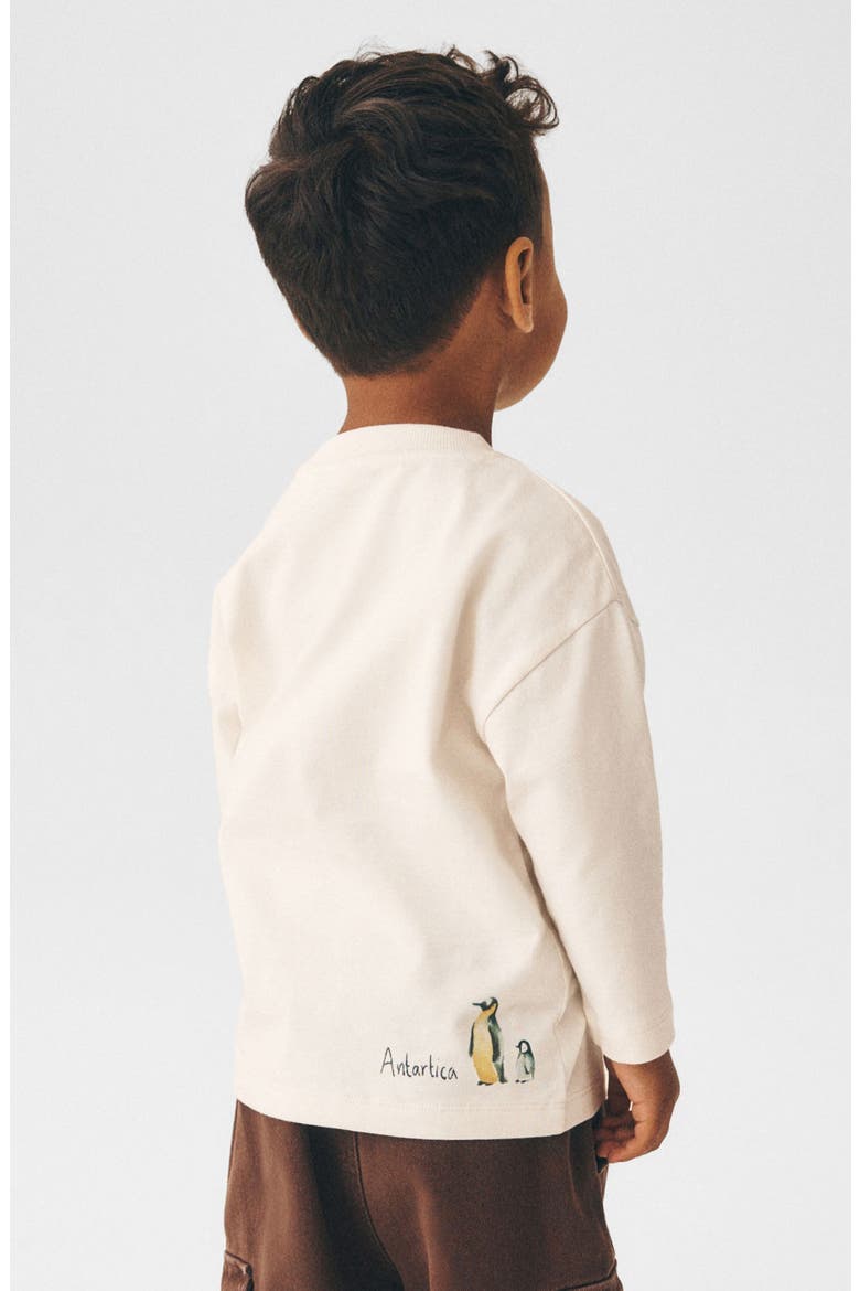Kids' Watercolor Wildlife Graphic T-Shirt, Alternate, color, CREAM
