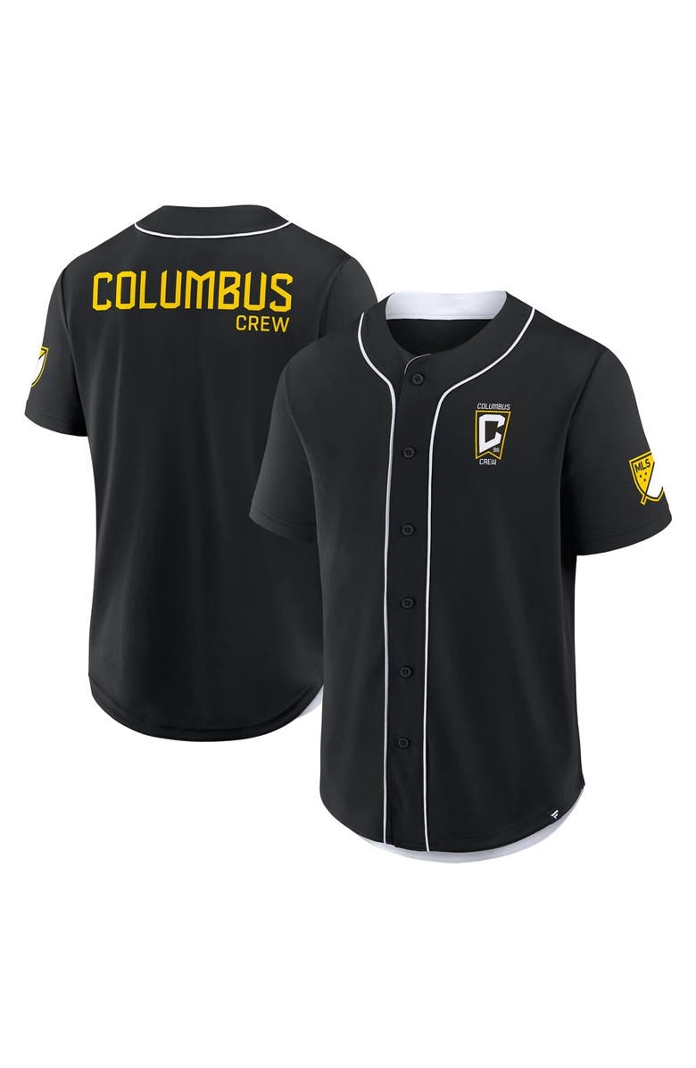 FANATICS Men's Fanatics Black Columbus Crew Injury Time Baseball Jersey, Alternate, color, 
