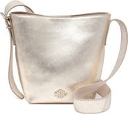 New Amsterdam Leatherworks Jayden Metallic Bucket Bag