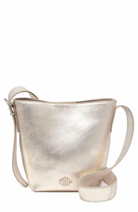 New Amsterdam Leatherworks Jayden Metallic Bucket Bag