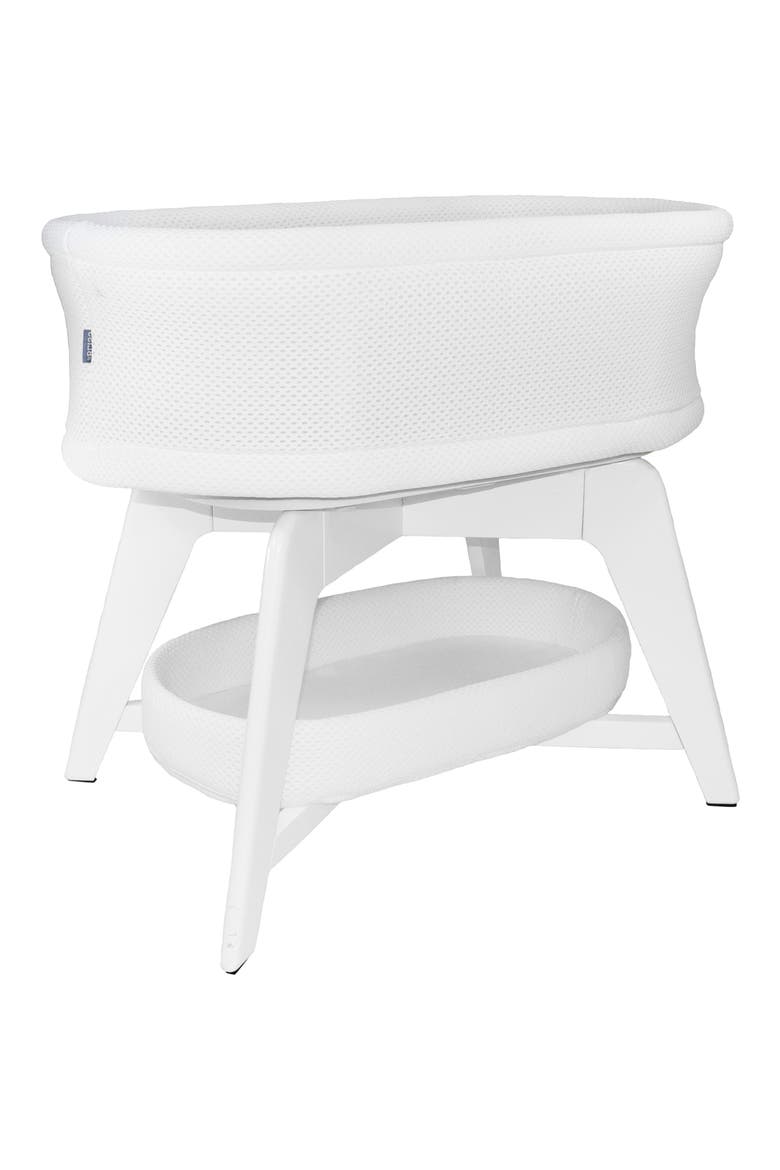 TrüBliss™ Evi Smart Bassinet, Main, color, WHITE ON WHITE
