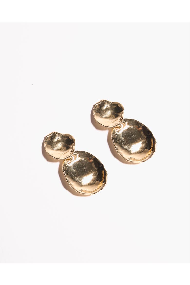 Lalo Earrings, Main, color, Brass