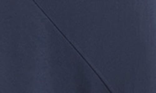 Maggy London Short Sleeve Asymmetric Hem Midi Dress In Blue