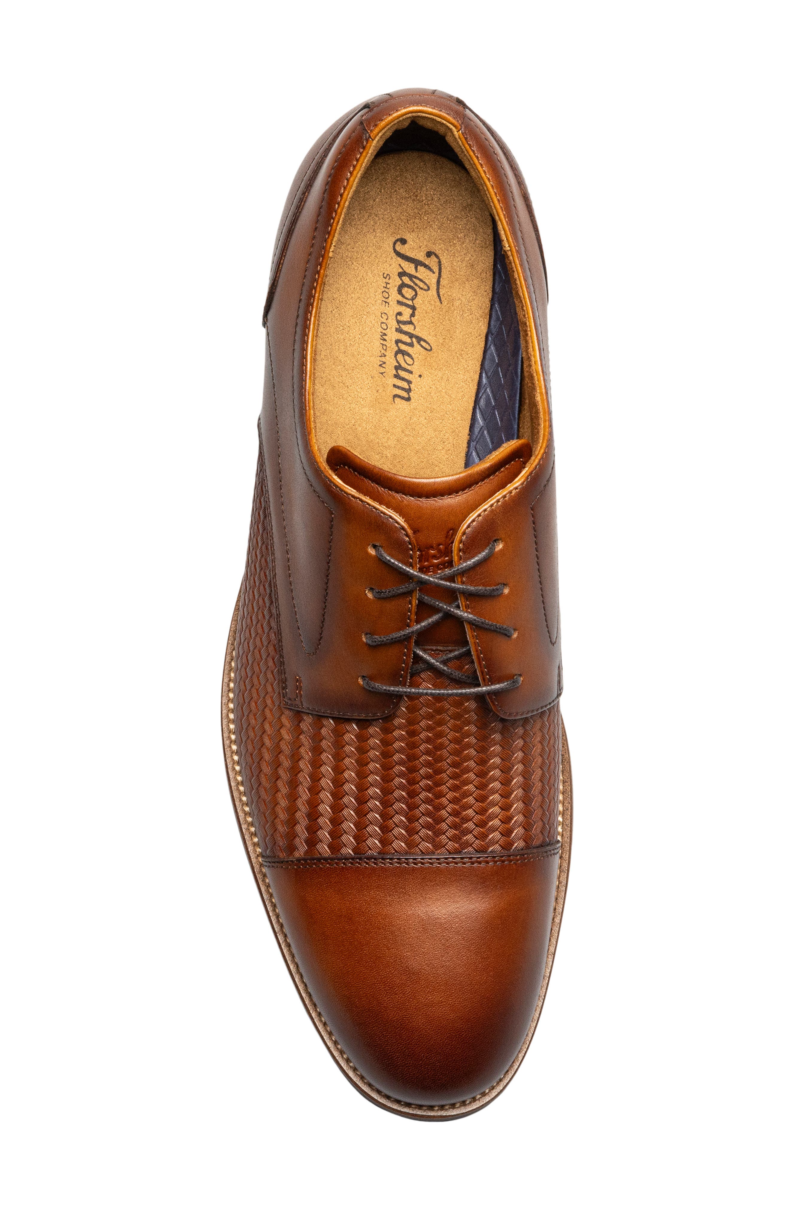 Florsheim Rucci Cap Toe Derby, Alternate, color, Cognac