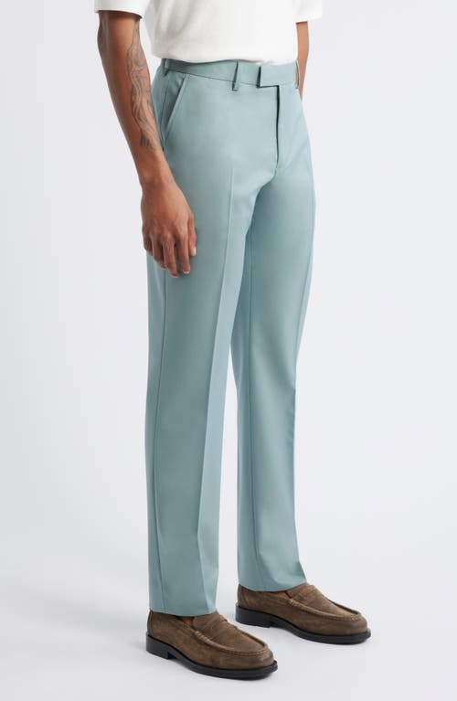 Open Edit Slim Fit Sharkskin Trousers In Blue Arona
