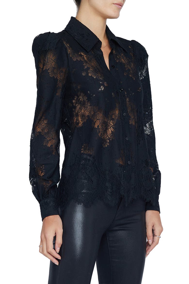 Jenica Lace Blouse, Alternate, color, BLACK