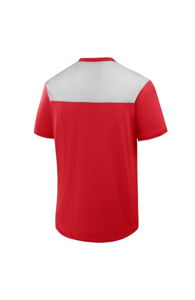 FANATICS Men's Fanatics Red Philadelphia Phillies Walk Off V-Neck T-Shirt, Alternate, color, Red