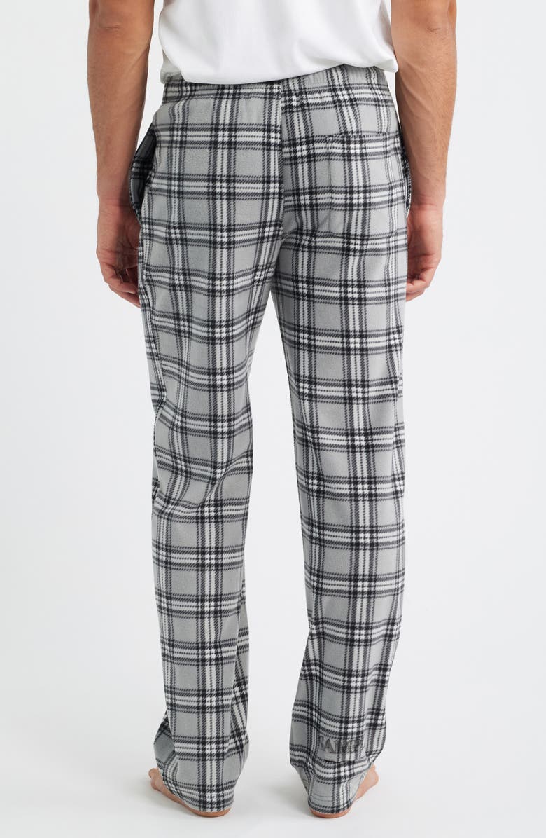 Majestic International Unwind Fleece Drawstring Pants, Alternate, color, Grey/ Black/ White