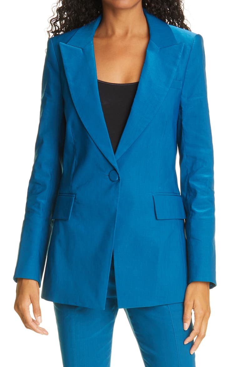 Long & Lean Dickey Jacket, Main, color, CERULEAN