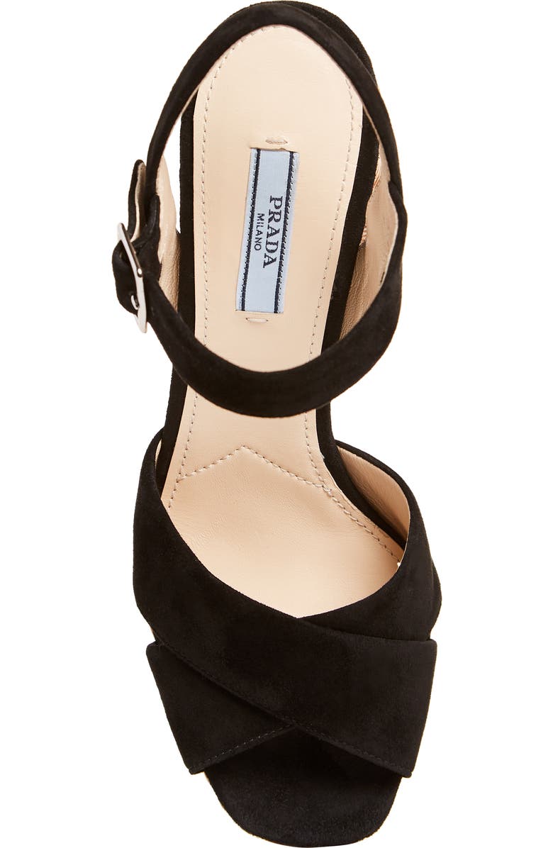 Prada Wicker Platform Sandal, Alternate, color,