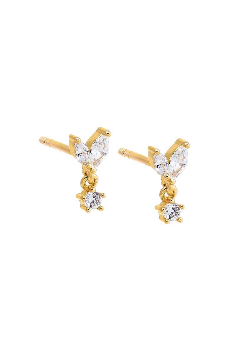 BY ADINA EDEN CZ Multi Shape Shaker Stud Earring, Main, color,