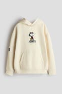 H&M Brushed-inside Printed Hoodie