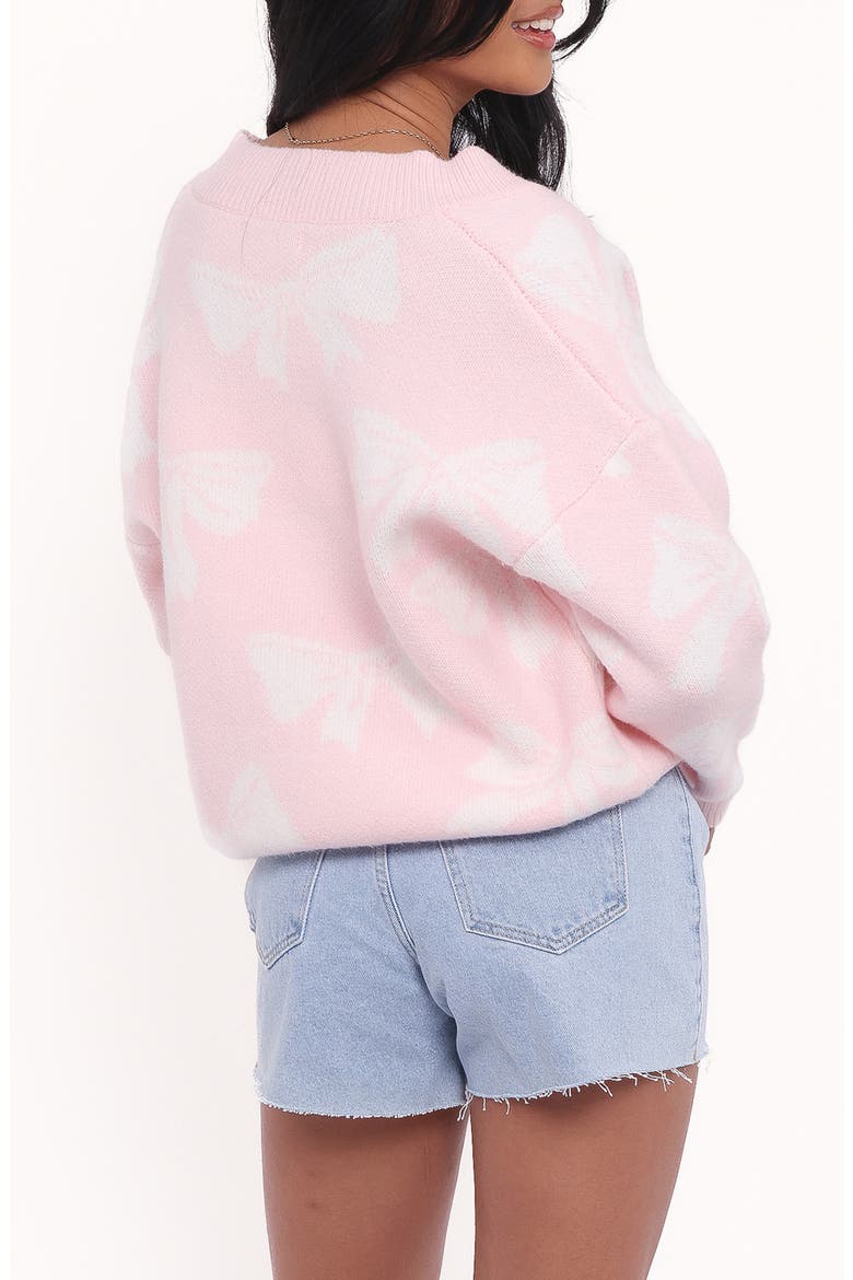 Wrenn Bow Cardigan, Alternate, color, SOFT PINK