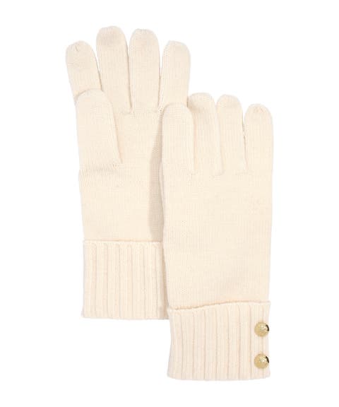 two button knit glove