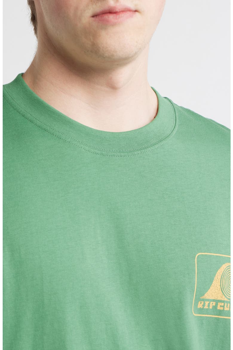 Rolling Wave Cotton Jersey Graphic T-Shirt, Alternate, color, LEAF GREEN