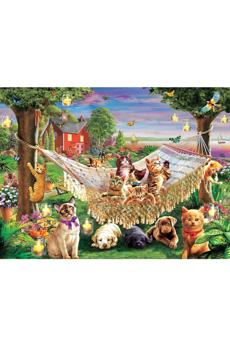 Kittens Puppies and Butterflies 500 piece Jigsaw Puzzle for Adults, Alternate, color, Multicolor
