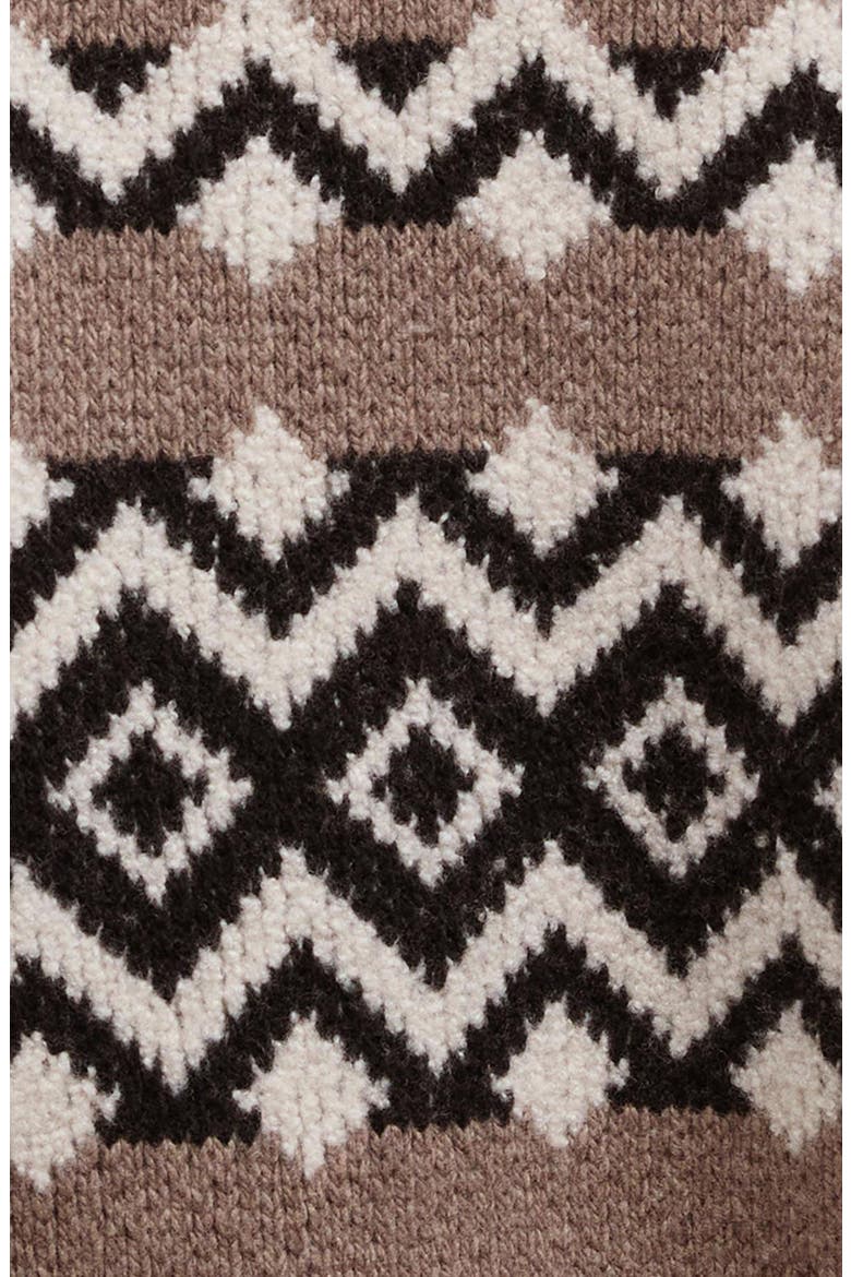 Klara Heritage Jacquard Wool Blend Zip-Up Cardigan, Alternate, color, MULTI