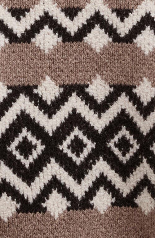 Barbour Klara Heritage Jacquard Wool Blend Zip-up Cardigan In Multi