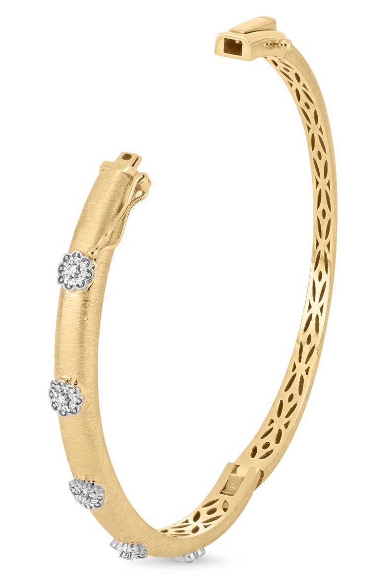 18K Gold El Mar Diamond Bangle Bracelet, Alternate, color, 18K GOLD