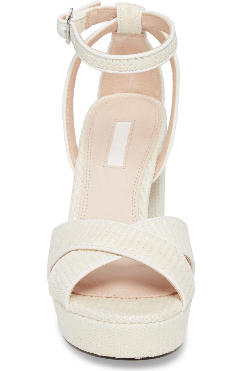 Topshop Leah Cross Strap Platform Sandal, Alternate, color,