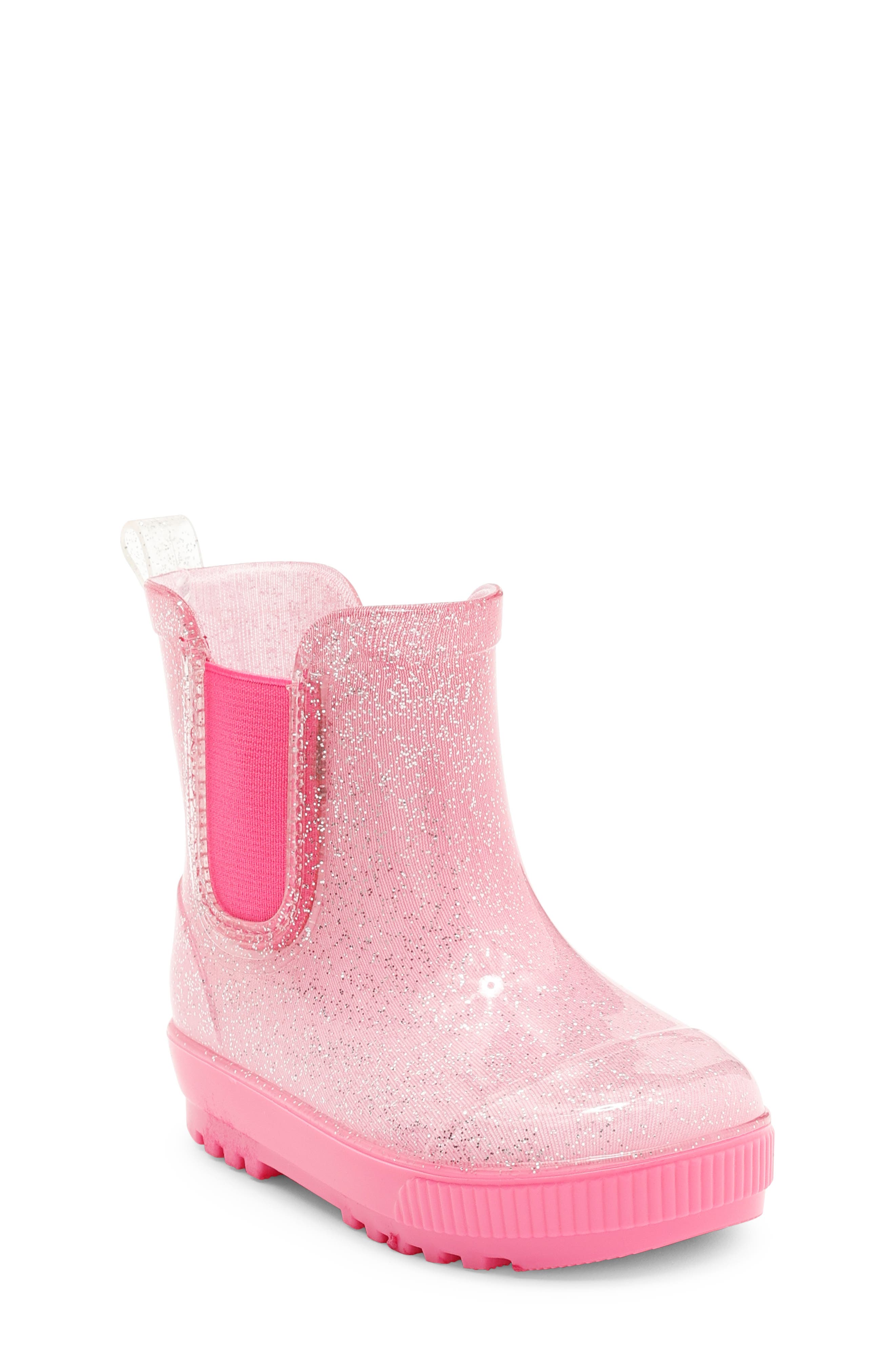 BEARPAW Kids' Pastel Ombré Glitter Rain Boot