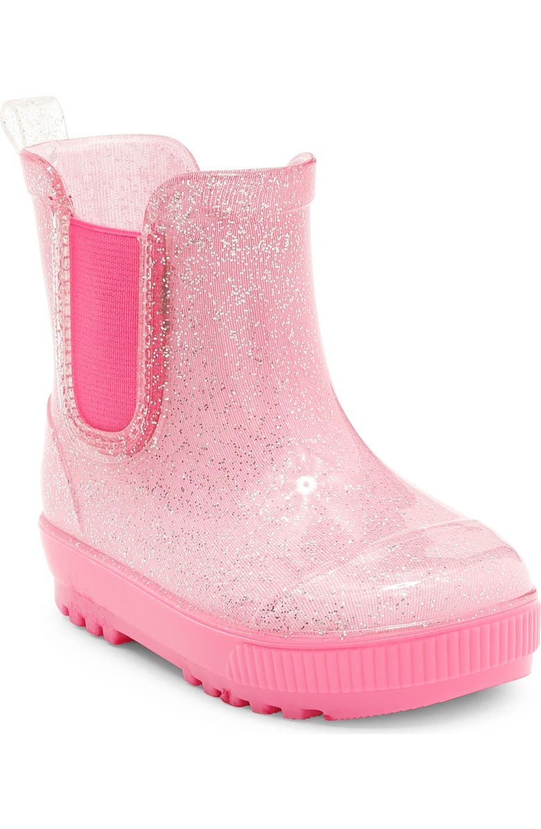BEARPAW Kids' Pastel Ombré Glitter Rain Boot, Main, color, Pastel Glitter
