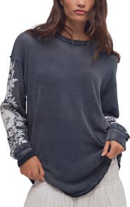 Free People Flora Graphic Long Sleeve T-Shirt