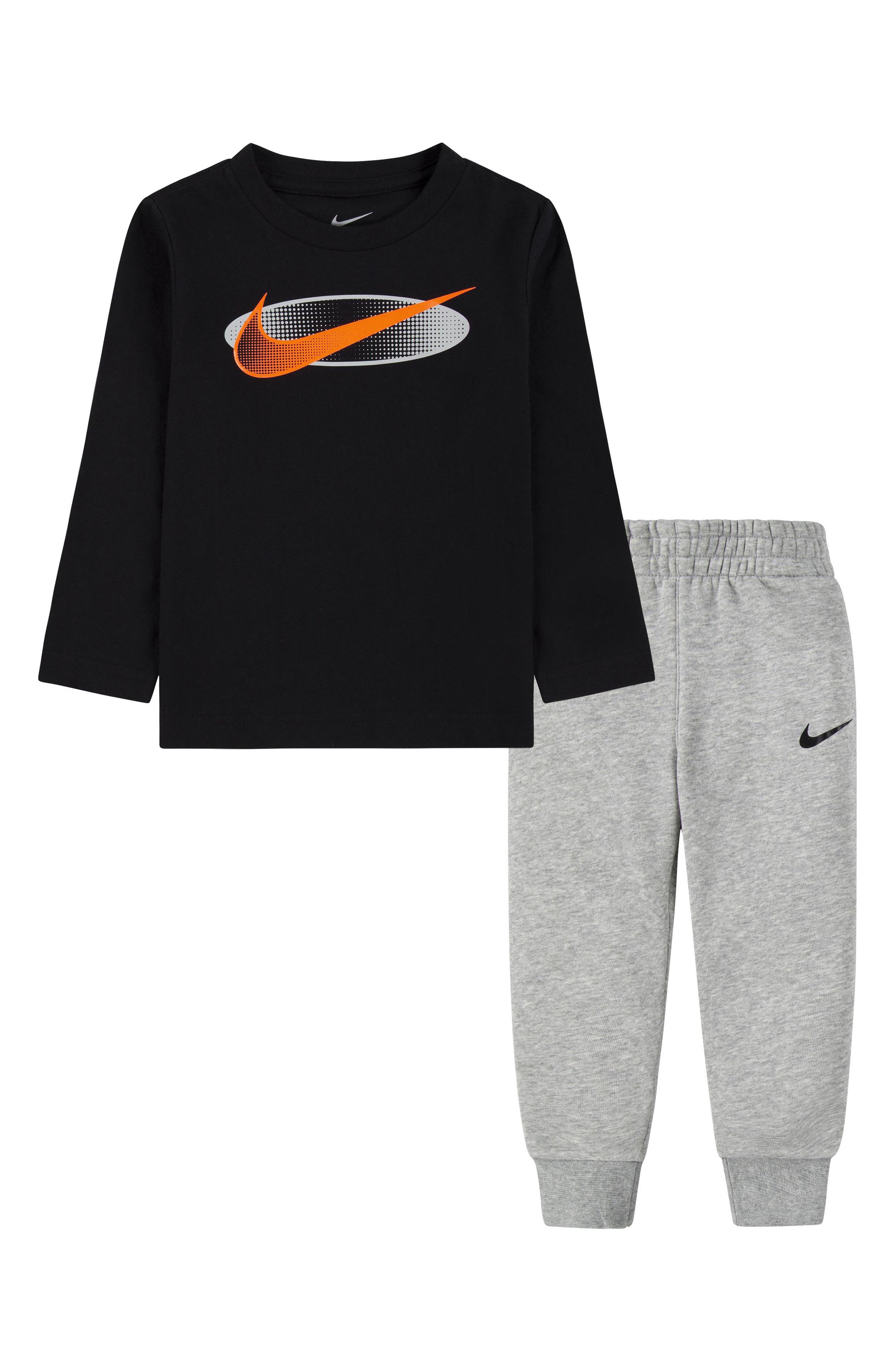 Nike Kids' Swoosh Long Sleeve Tee & Joggers Set
