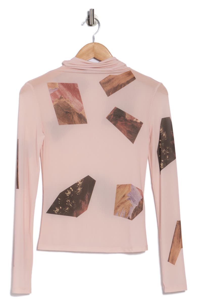 Desigual Knit Turtleneck Top, Alternate, color, Pink