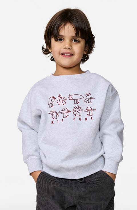 Kids' Surf Check Crewneck Sweatshirt (Toddler & Little Kid)
