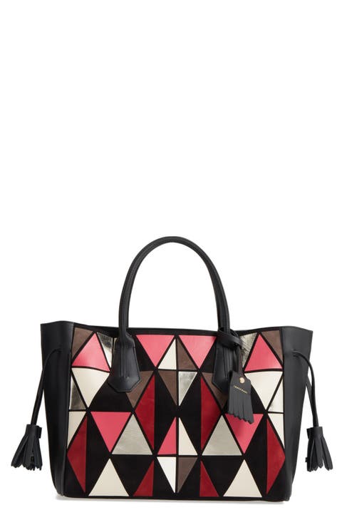 Penelope Arty Medium Leather & Suede Tote