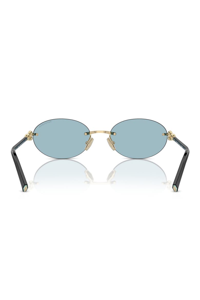 56mm Oval Sunglasses, Alternate, color, PALE GOLD