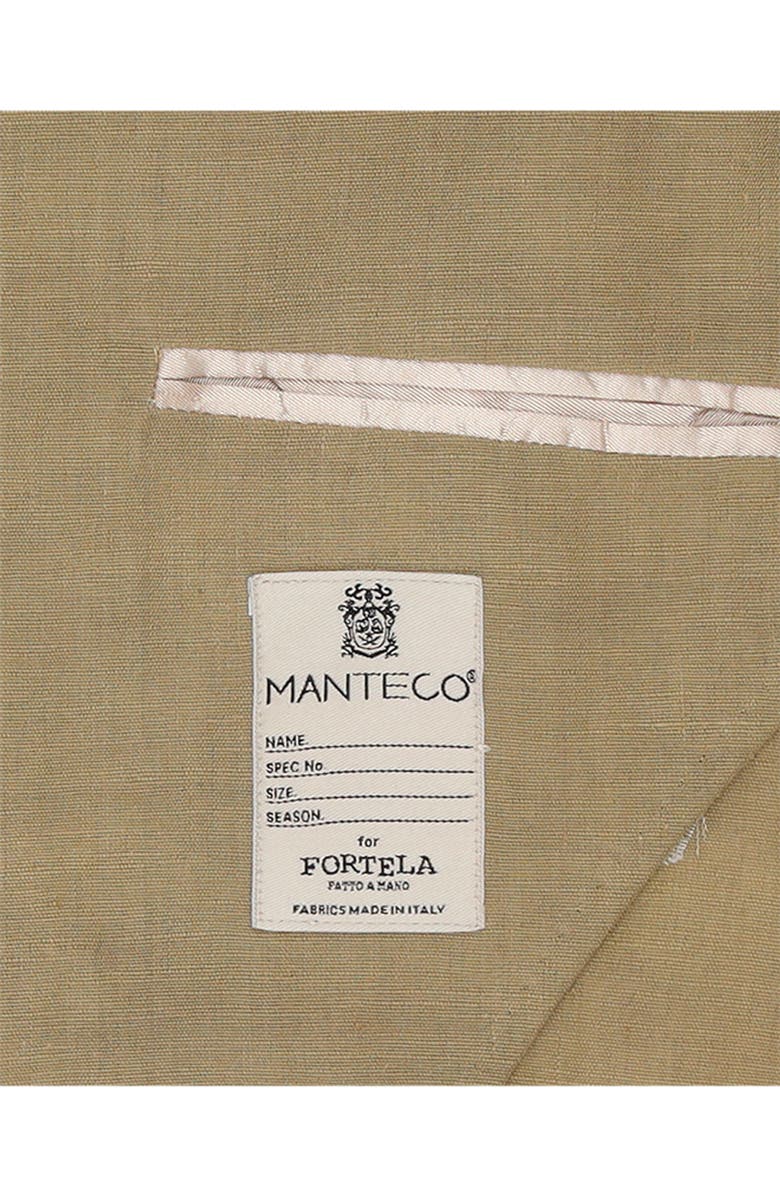 Fortela Double Breasted Linen Concord Jacket, Alternate, color, Oil