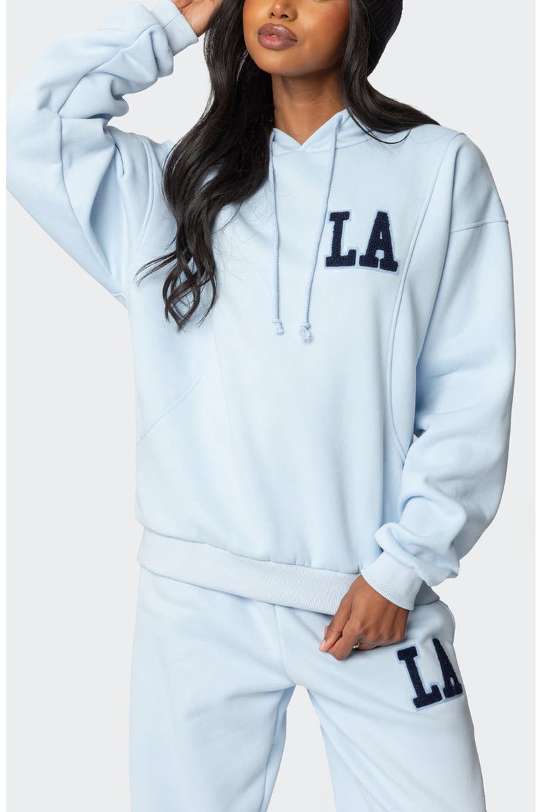 LA Love Oversize Hoodie, Main, color, LIGHT-BLUE