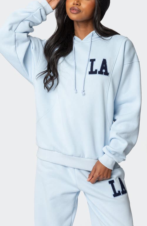 Edikted La Love Oversize Hoodie In Light-blue
