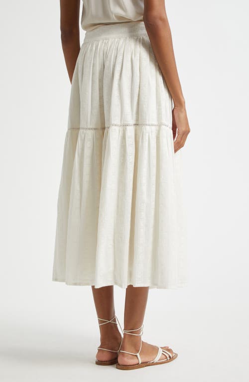 Mille Betty Embroidered Maxi Skirt In White